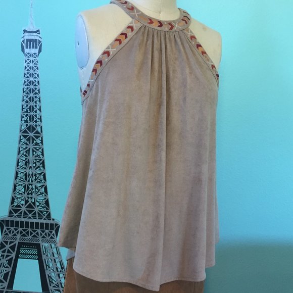 Altar’d State Cleopatra-Style Faux-Suede Top (NEW) - Picture 6 of 16